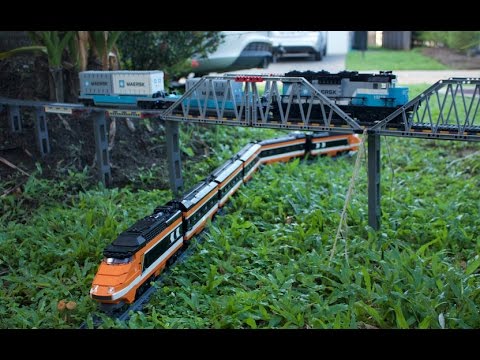 Awesome Lego Garden Railway and through the House 2017